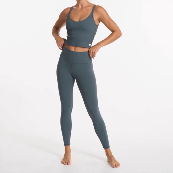 Vuori Pants - Vuori Rib Studio Leggings Stretchy Athleisure in Color G
 Stone Size XS